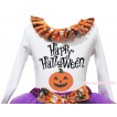 Halloween White Tank Top Witch Pumpkin Ghost Lacing & Happy Halloween Pumpkin Print TB1317